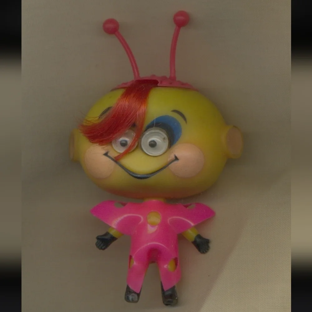 Kozmic Kiddles 1968 Mattel Martian Doll Yellow Fellow alien figurine